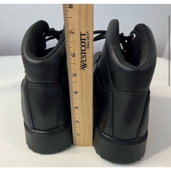 NEW Brahma Men’s Vegan Black Slip/Oil Resistant Lace Up Work Ankle Boots 8W - Picture 5 of 10